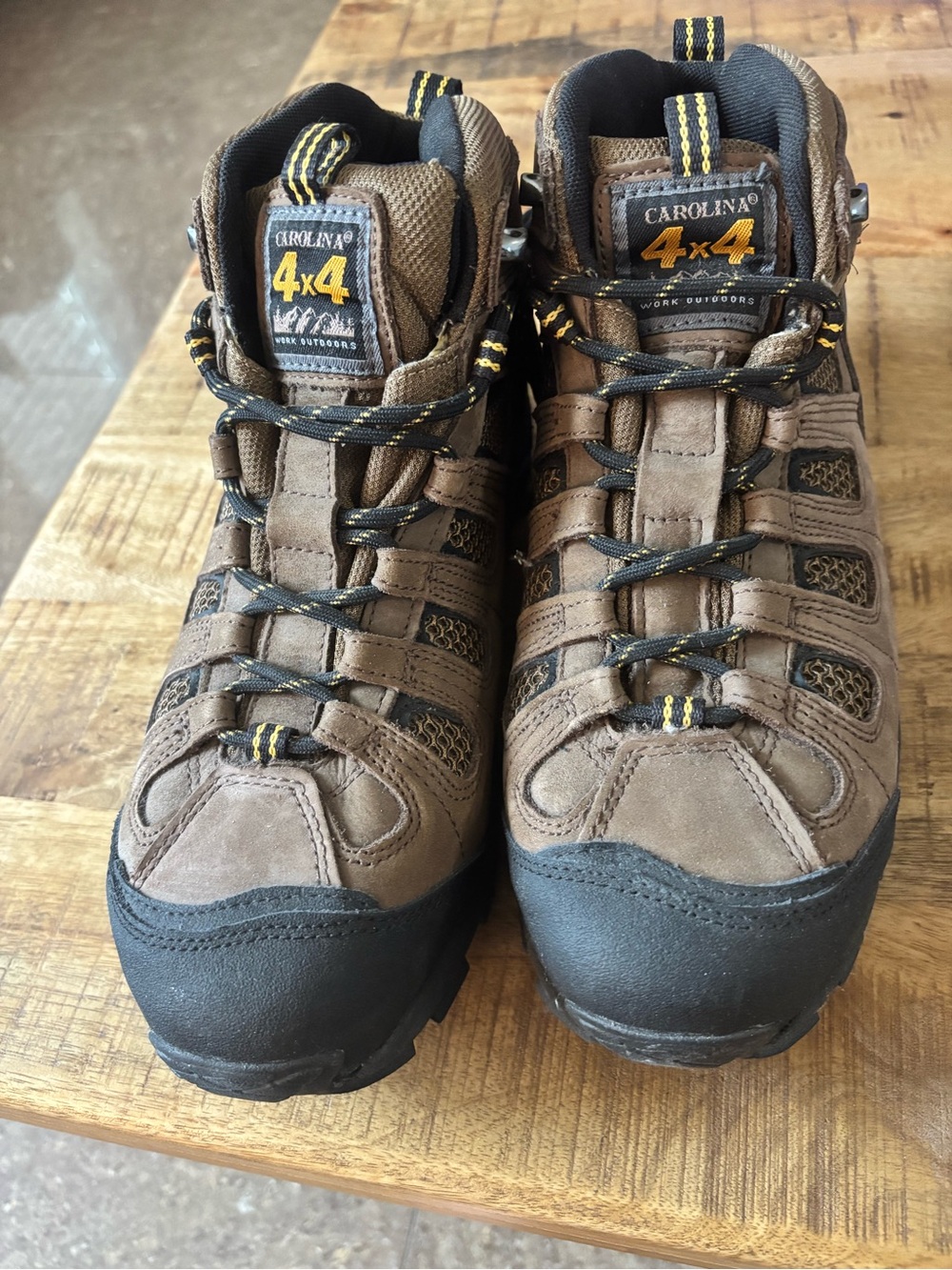 Carolina 4x4 Men's Brown and Black Waterproof Work Boots
